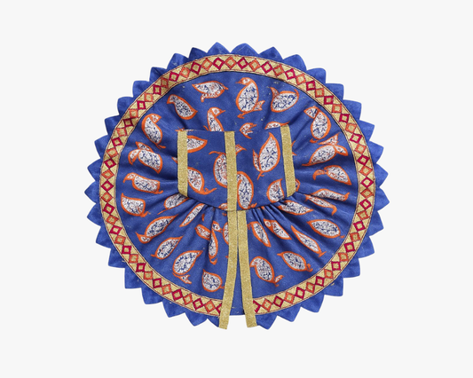 Leaf Printed Blue Summer Poshak For Bal Gopal
