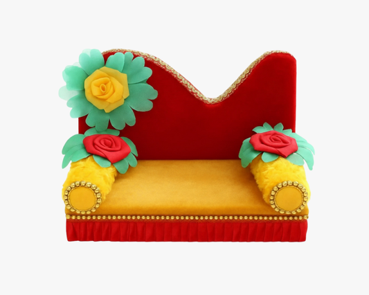 Designer Red Velvet Singhasan for Laddu Gopal Lordkart