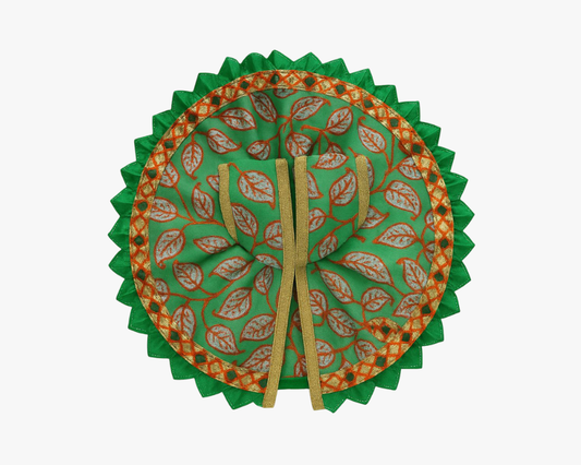 Leaf Printed Green Summer Poshak for Bal Gopal
