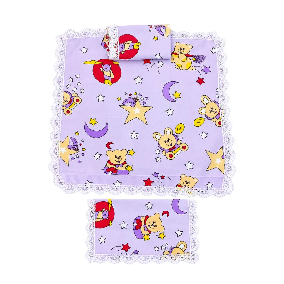 Soft Cotton Bed Sheet with Pillow & Chadar Set for Laddu Gopal (10x12 Inch)