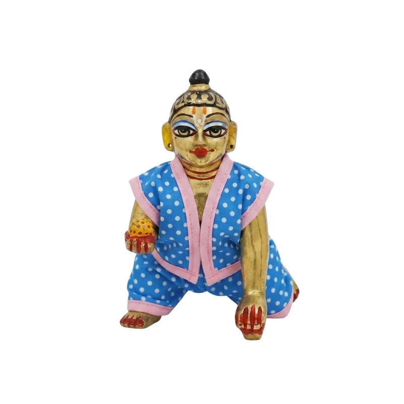 Blue and Pink Cotton Night Suit for Laddu Gopal