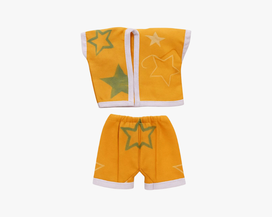 Star Printed Yellow Summer Night Dress for Kanha Ji