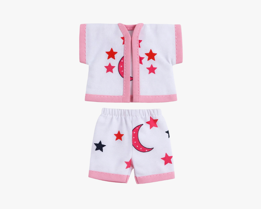 Star & Moon Printed Pink Cotton Night Suit for Kanha ji