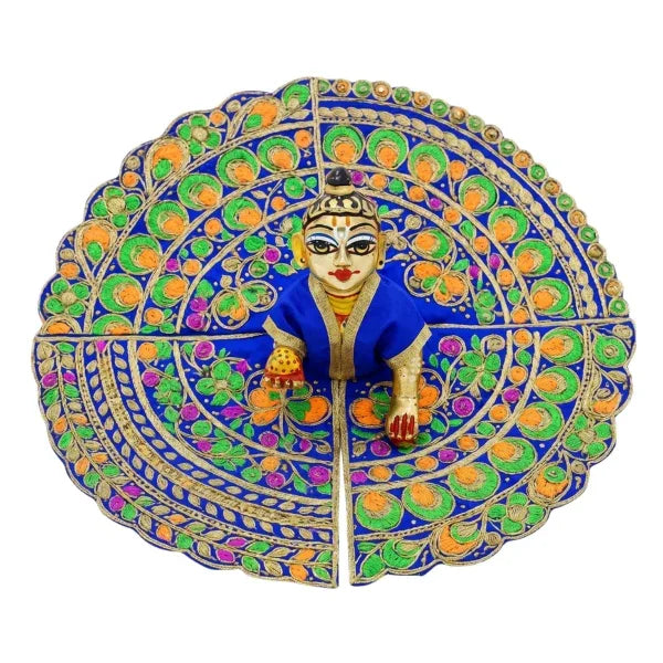 Meenakari Work Blue Laddu Gopal Fancy Dress