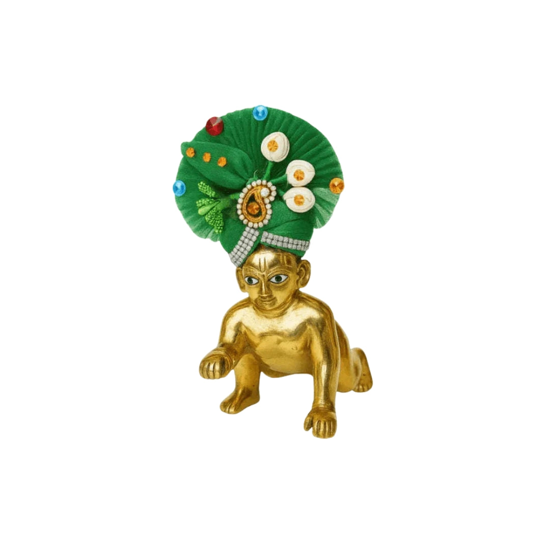 Designer Flower Work Pagdi for Bal Gopal Idol