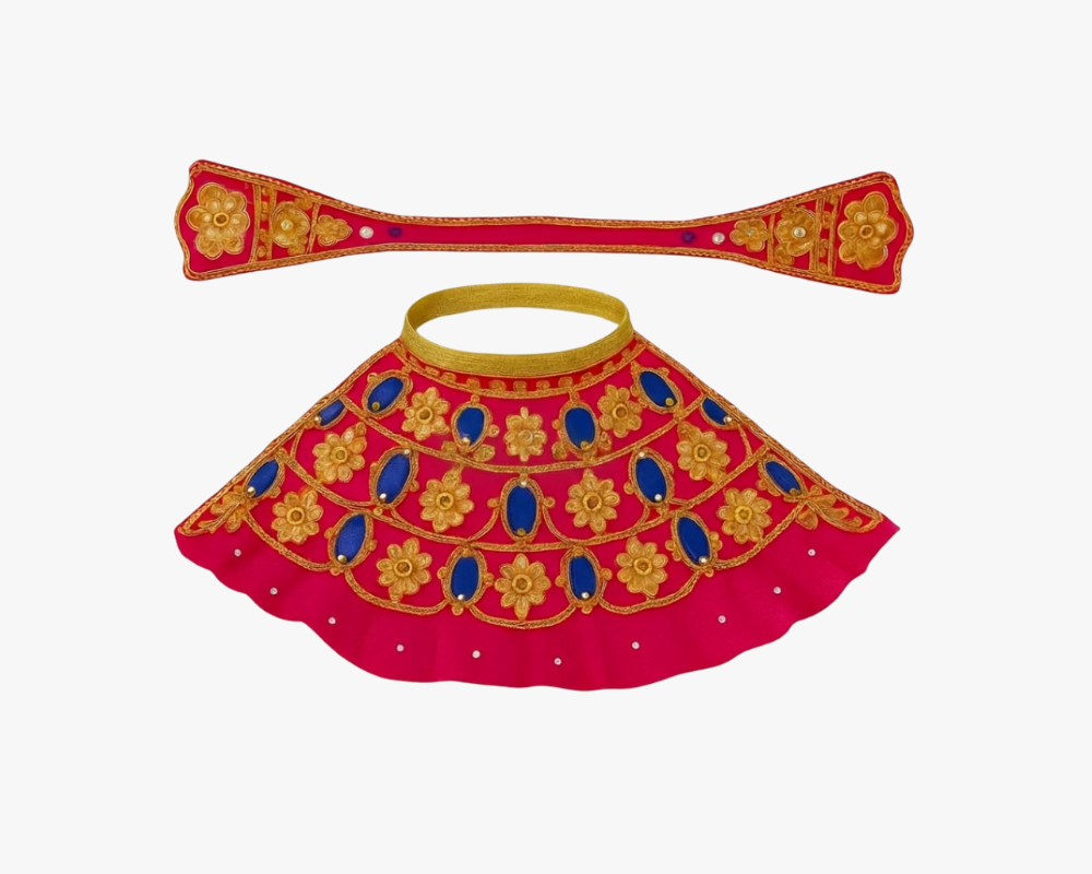 Red Color Maa Durga Lehenga Chunri with Patka Lordkart