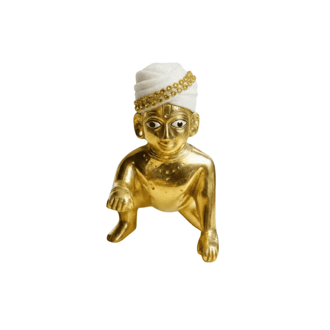 Designer Kanha Ji Turban with Golden Lace