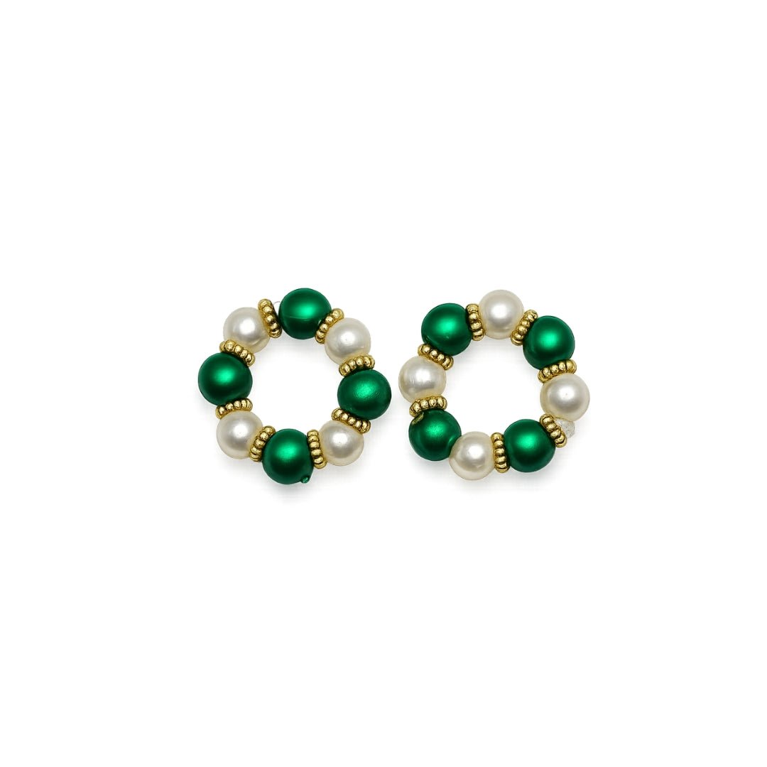 Beautiful Green Pearl Kangan Set for Laddu Gopal & Kanha Ji Size 0-6 - Lordkart