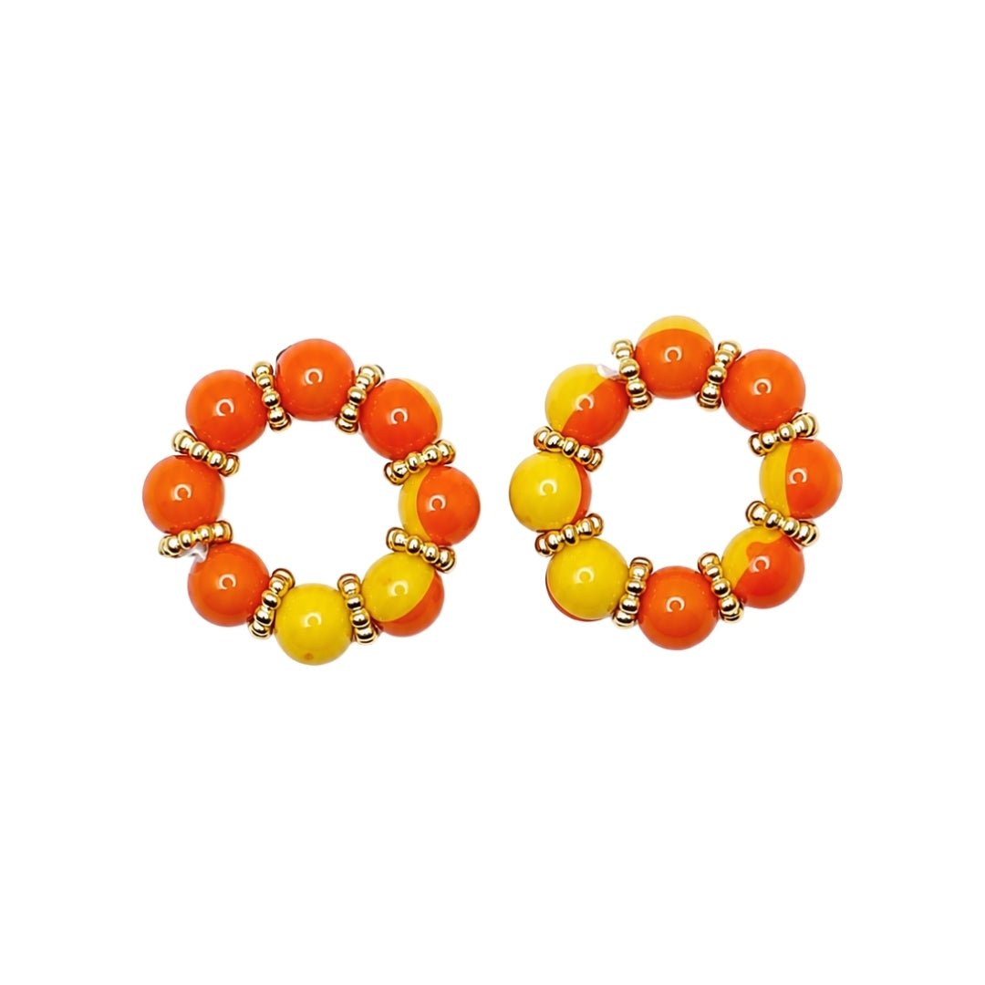 Beautiful Orange & Yellow Pearl Kangan for Laddu Gopal (Sizes 0-5) - Lordkart