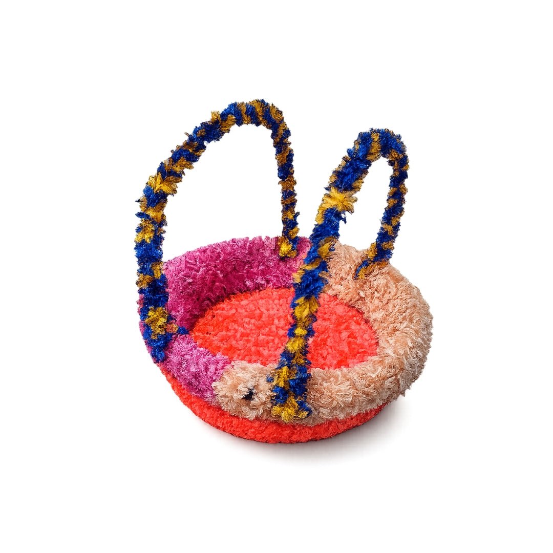 Multicolor Laddu Gopal Ji Basket with Soft Fur Finish - Lordkart