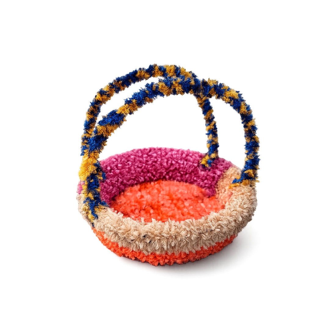 Multicolor Laddu Gopal Ji Basket with Soft Fur Finish - Lordkart