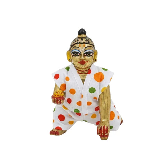 Dot Printed Cotton Night Dress for Ladoo Gopal
