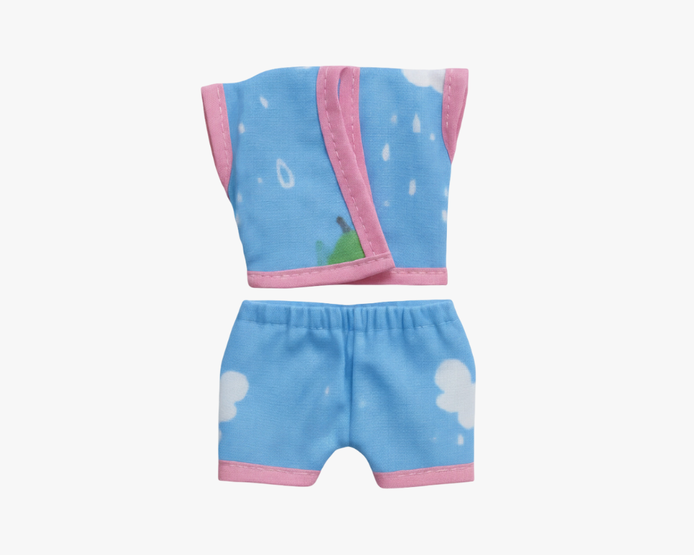 Cloud Printed Sky Blue Cotton Night Suit for kanha ji Lordkart