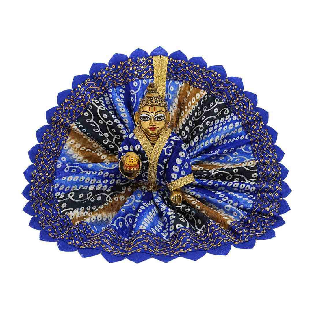 Royal Blue Laddu Gopal Summer Dress Premium Cotton Kanha Ji Poshak