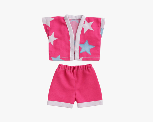 Star Printed Pink Cotton Night Suit for Laddu Gopal