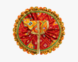 Lace Decorated Red Laddu Gopal Designer Dress Lordkart