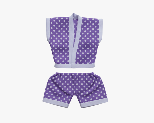 Purple Cotton Summer Night Suit for Laddu Gopal