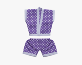 Purple Cotton Summer Night Suit for Laddu Gopal