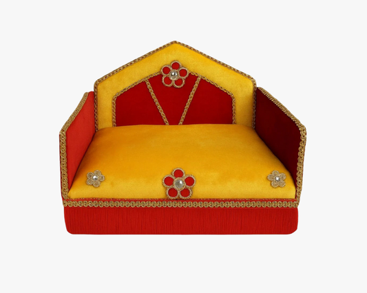 Thakur Ji Yellow Color Sinhasan for Pooja Mandir Lordkart