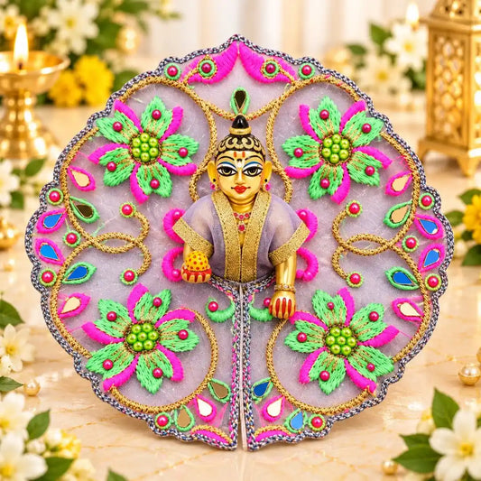 Designer Floral Embroidered Transparent Dress for Laddu Gopal ji