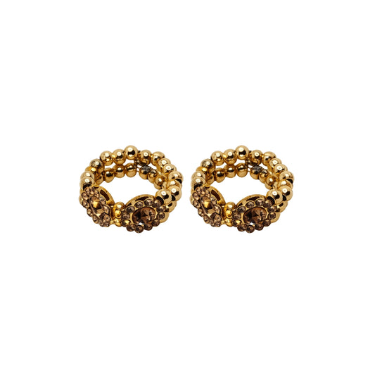 Premium Orange Jarkan & Golden Beads Laddu Gopal Kangan (Size 0-6)