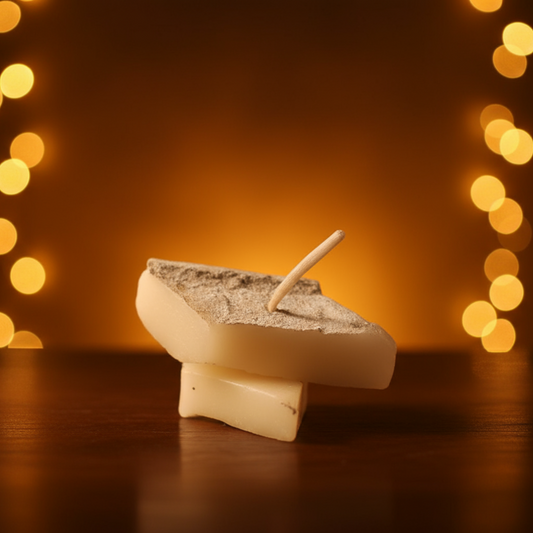 Kaju Katli Design Candle – Handmade Scented Wax Sweet Replica