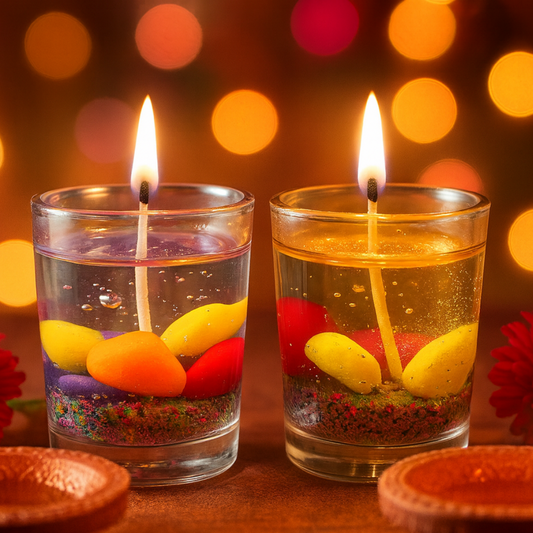 Vibrant Colorful Gel Candles Set Decorative Jar Candles for Home Decor Scented Candle