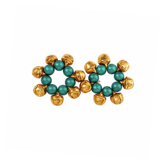 Designer Sea Green Beads Ghungroo Payal for Laddu Gopal (Size 3-6)