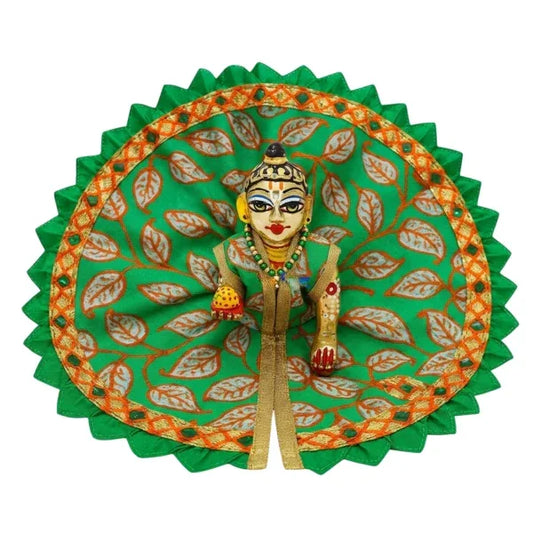 Leaf Printed Green Summer Poshak for Bal Gopal