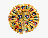 Mickey Mouse Printed Yellow Silk Poshak for Bal Gopal Lordkart