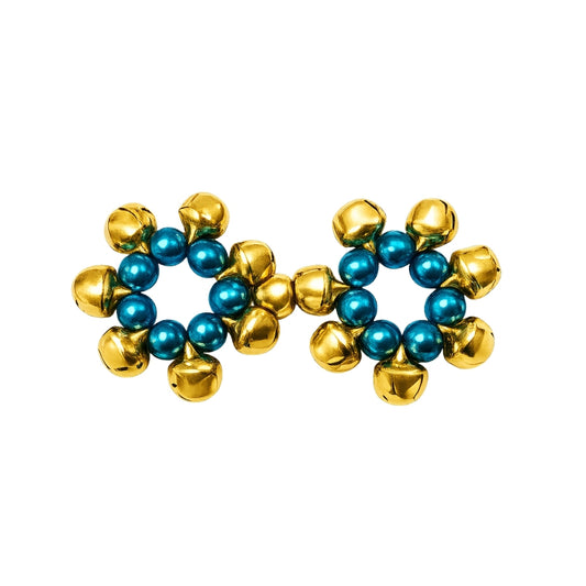 Beautiful Designer Blue Beads Ghungroo Payal for Laddu Gopal (Size 0-6)