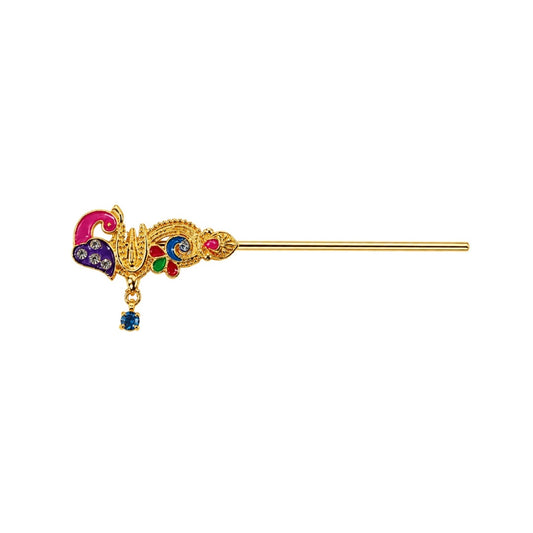 Premium Pink and Purple Peacock Laddu Gopal Bansuri