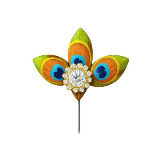 Premium Peacock Feather Design Kalangi for Thakur Ji