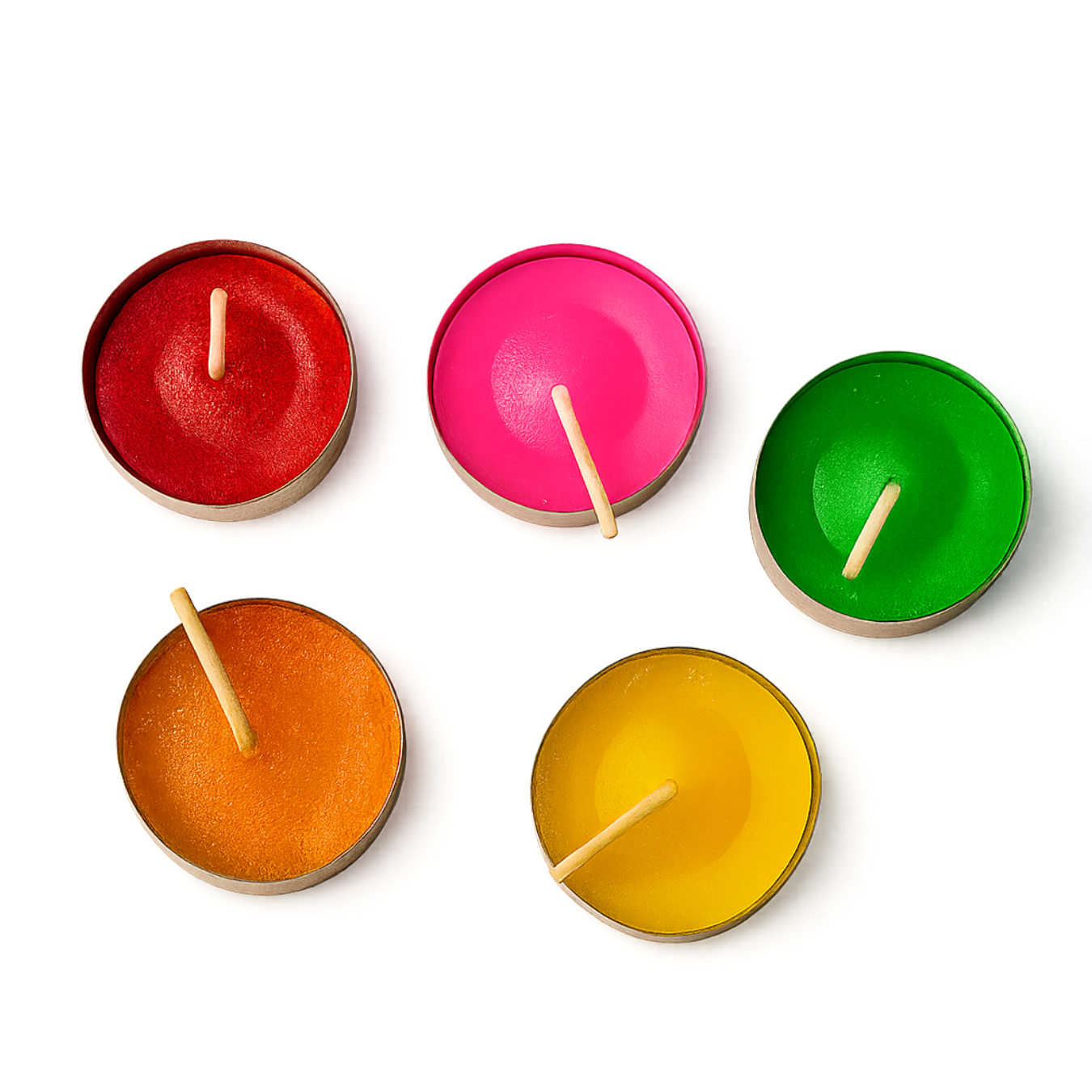 Colorful Scented Tealight Candles – Pack of 10 Vibrant Aromatherapy Candles