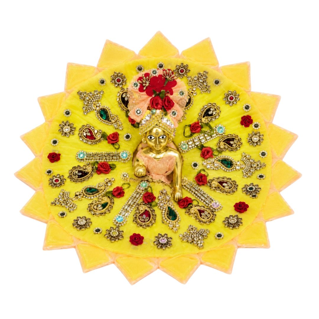 Premium Laddu Gopal Heavy Dress with Stone Work & Floral Design (Size 1,2,4,5,6)