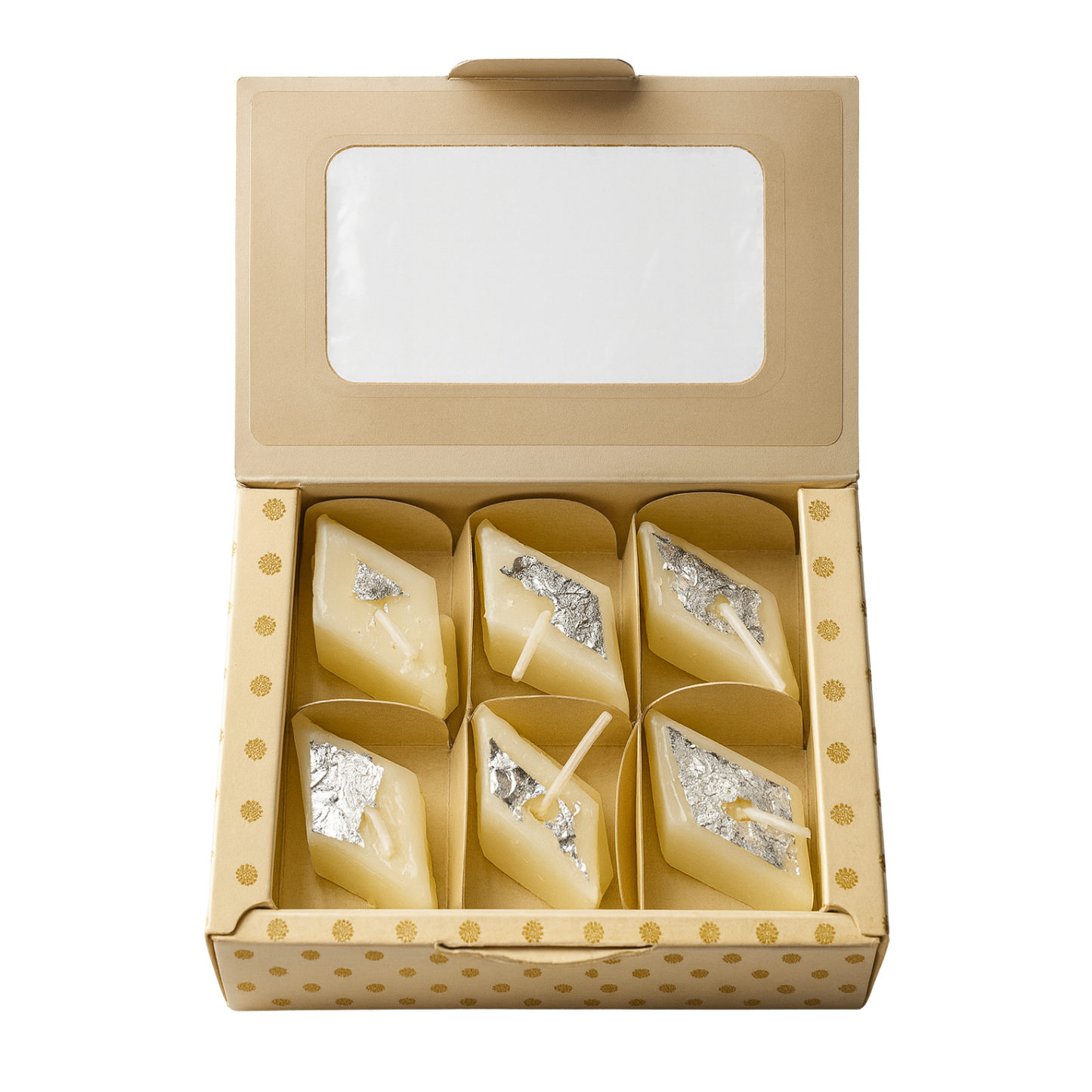 Kaju Katli Design Candle – Handmade Scented Wax Sweet Replica