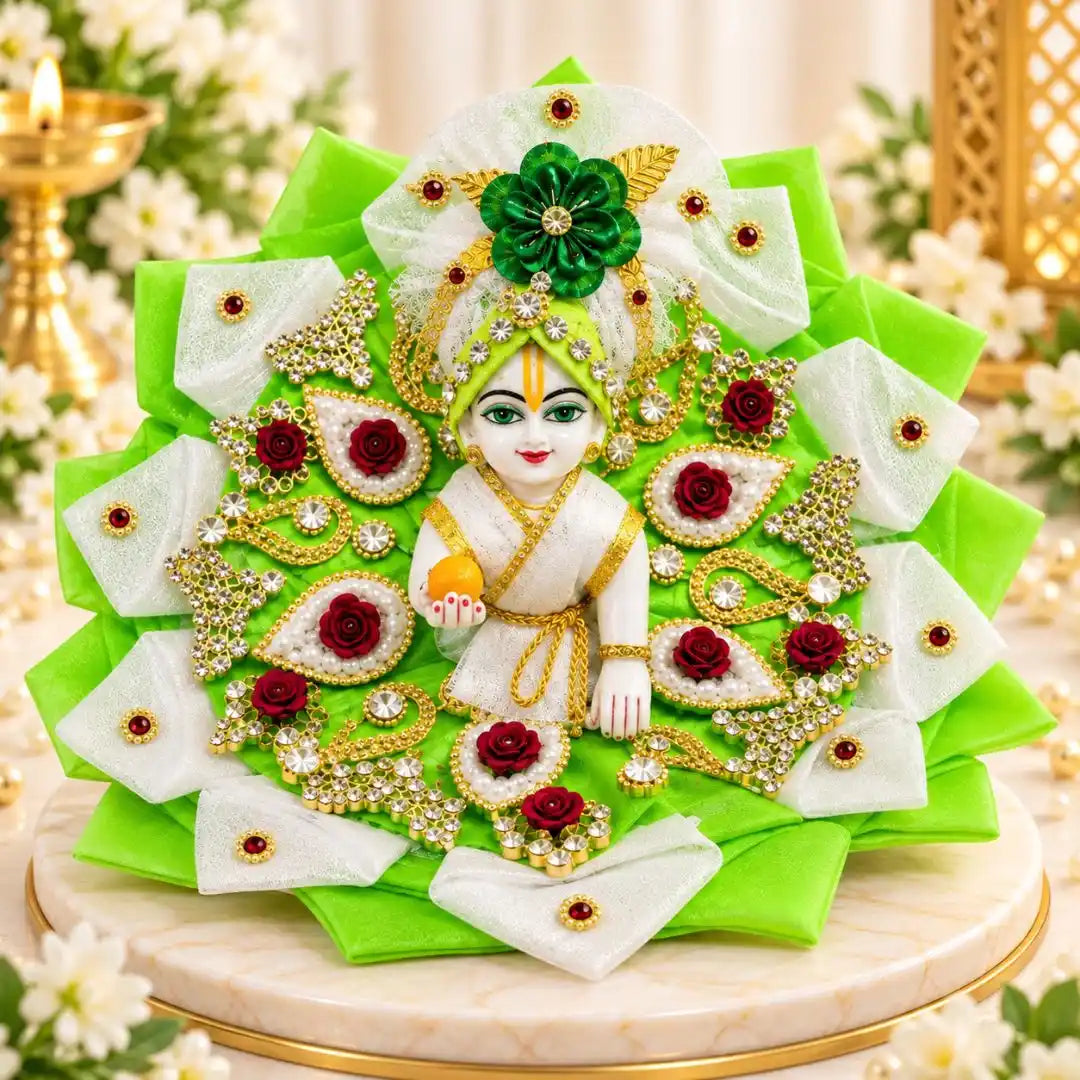 Handmade Heavy Designer Laddu Gopal Dress for Janmashtami & Daily Shringar