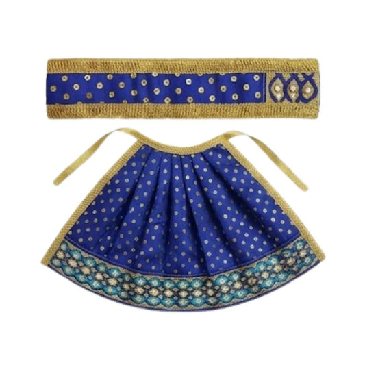 Fancy Maa Durga Blue Color Lehenga with Patka