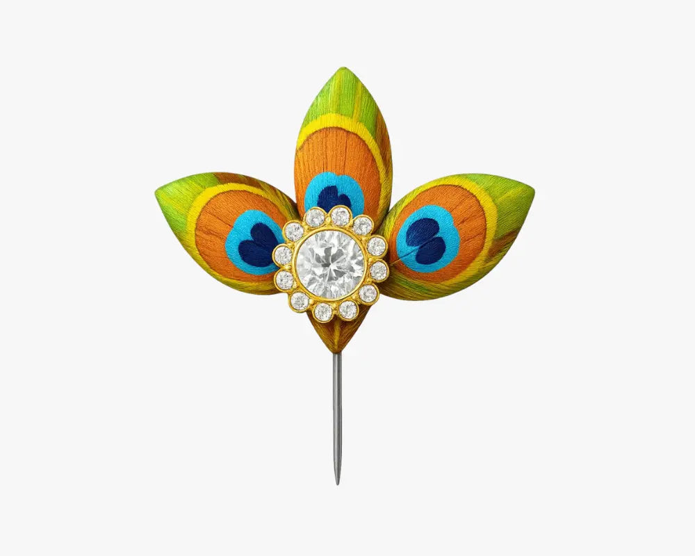 Premium Peacock Feather Design Kalangi for Thakur Ji Lordkart