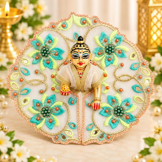 Floral and Lace Decorative Transparent Dress for Laddu Gopal ji