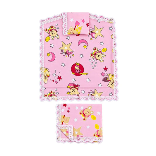 Soft Cotton Bed Sheet Set with Pillow & Chadar for Laddu Gopal (10x12 Inch)