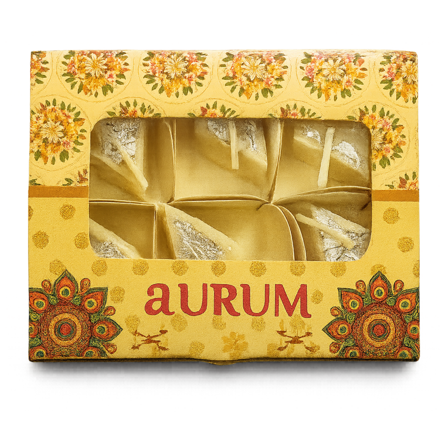 Kaju Katli Design Candle – Handmade Scented Wax Sweet Replica