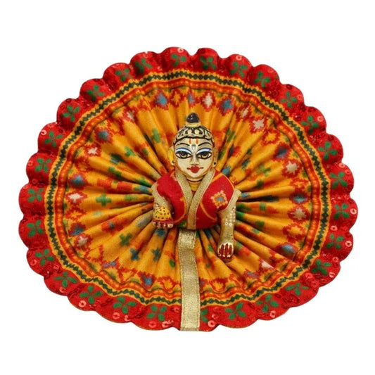 Lace Decorated Yellow Laddu Gopal Summer Dress