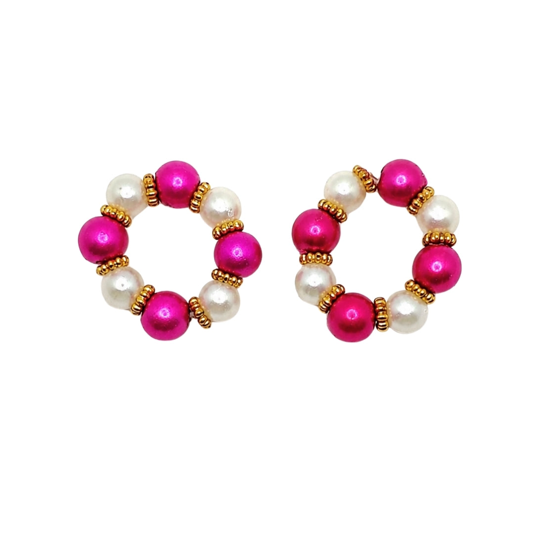 Premium Pink & Silver Color Pearl Kangan for Laddu Gopal ( Size No. 2, 3, 4 )