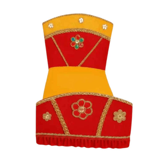Beautiful Yellow Velvet Bed for Laddu Gopal Ji