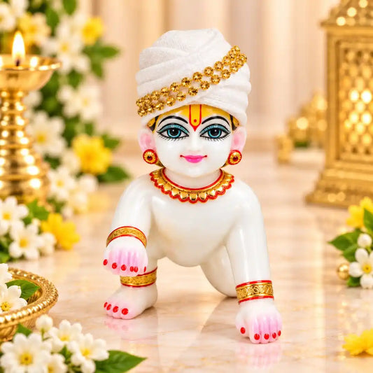 Designer Kanha Ji Turban with Golden Lace