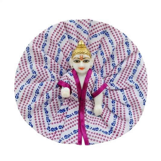 Beautiful Pink & Blue Printed Laddu Gopal Dress