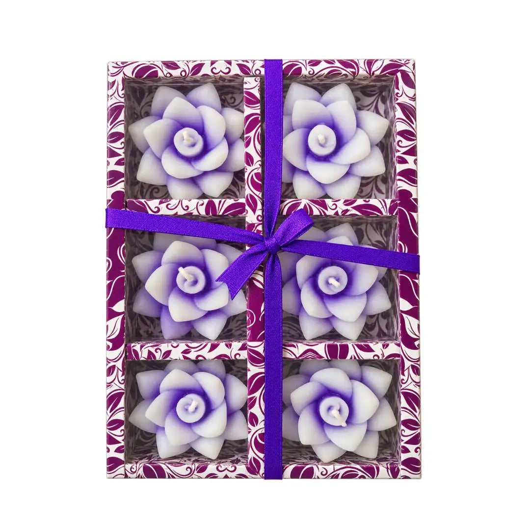 Fragrance Floating Lotus Candles Set of 6 for Diwali Decoration, Pooja & Home Decor