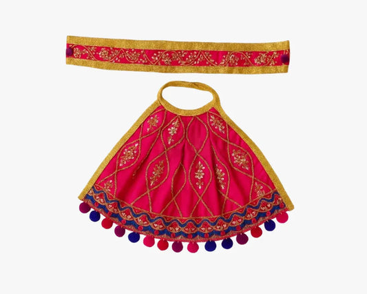 Pink Lehenga Chunri with Patka for Maa Durga Lordkart