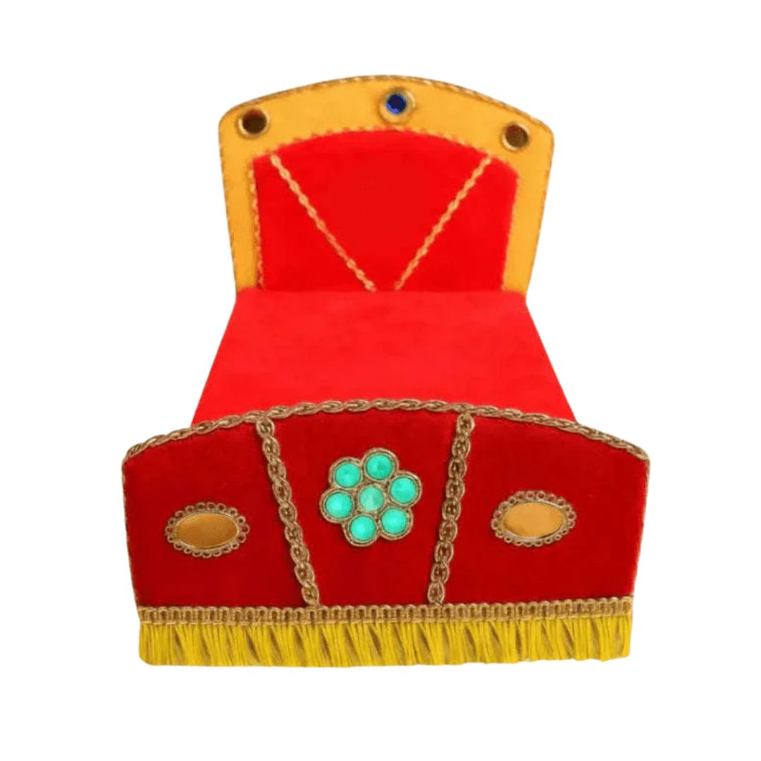 Beautiful Red Color Velvet Bed for Laddu Gopal